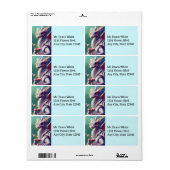 Weißer Drache mit Blume, die das Etikett verschick (Vorne)