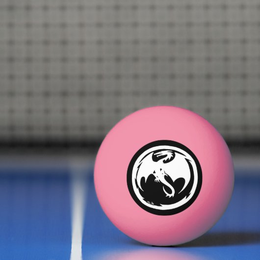 Weißer Drache Rosa Orange 1 Stern Tischtennisball (Netto)