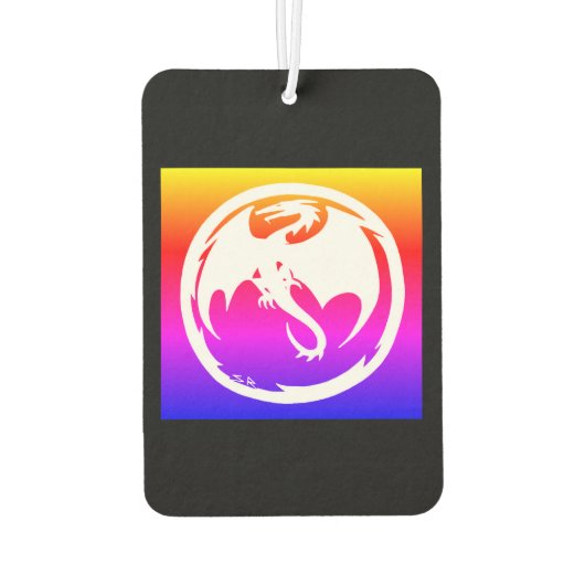 Weißer Drachennebeluftkühler Autolufterfrischer (Rückseite)