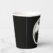 Weißer Drachenschwarzer Papierbecher (Rechts)