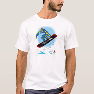 Weißer Drachesnowboarder-T - Shirt ändern