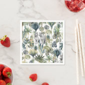 Weißer Dschungel Tiger Papier Napkins Serviette (Beispiel)