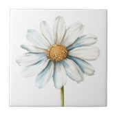 Weißer Duftkern mit Blumenmotiv Fliese (Vorderseite)