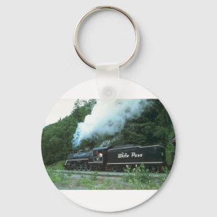 Weißer Durchlauf und Yukon im weißen Durchlauf a Schlüsselanhänger