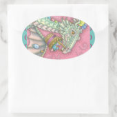 WEISSER EASTER EGG DRAGON FANTASY STICKERS Sheet (Tasche)