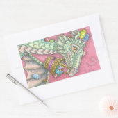 WEISSER EASTER EGG DRAGON FANTASY STICKERS Sheet (Umschlag)