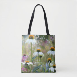 Weißer Echinacea Coneflower Tasche