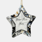 Weißer Edelstein-Stern Keramikornament (Rechts)