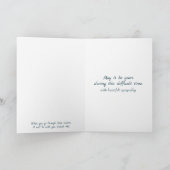 Weißer Egret mit Wasser-Lilien-Beileid Karte (Innenseite)