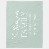 Weißer, einfacher, benutzerdefinierbarer Familienn Fleecedecke (Vorderseite)