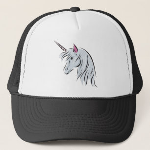 Weißer Einhornkopf Truckerkappe