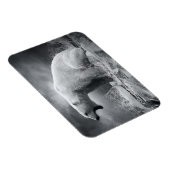 Weißer Eisbär auf Eis im Wasser Magnet (Rechte Seite)