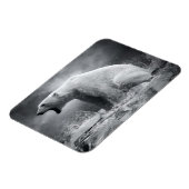 Weißer Eisbär auf Eis im Wasser Magnet (Linke Seite)