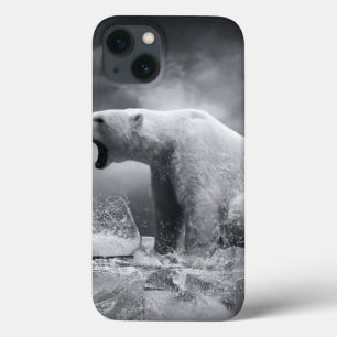 Weißer Eisbär-Jäger auf dem Eis im Wasser Case-Mate iPhone Hülle