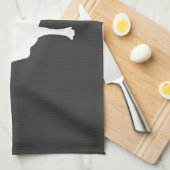 Weißer Elch Geschirrtuch (Viertel Falte)