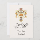 Weißer Elefant auf indischen Rahmen Hochzeitsempfa Einladung (Rückseite)