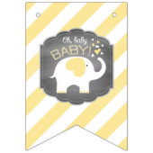 Weißer Elefant-Babyparty Wimpelkette (Dritte Fahne)