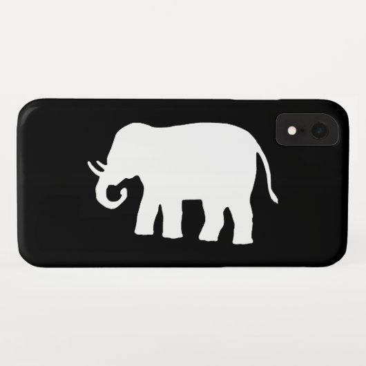 Weißer Elefant Case-Mate iPhone Hülle (Rückseite (Horizontal))
