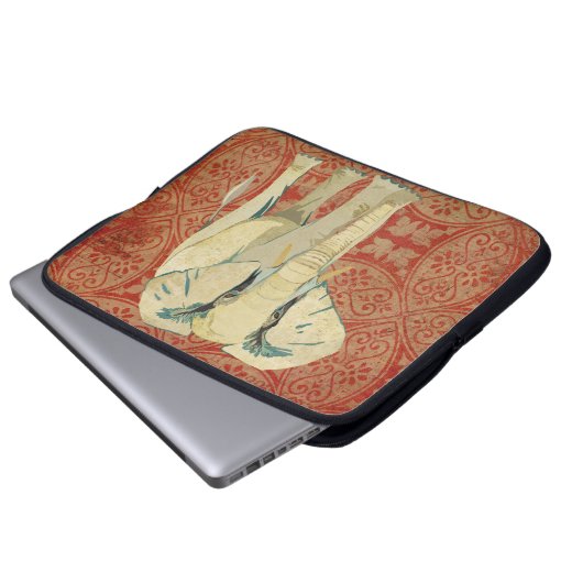 Weißer Elefant-Computer-Hülse Laptopschutzhülle (Vorne Knopf)