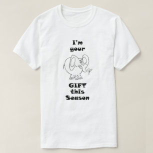 Weißer Elefant des Geschenks T-Shirt