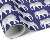 Weißer Elefant-Foto Geschenkpapier (Rolleneckpunkt)