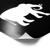 Weißer Elefant Fotodruck (Ecke)