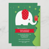 Weißer Elefant-Geschenk-Austausch-Party Einladung (Vorne/Hinten)