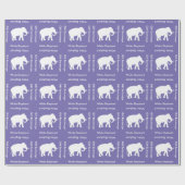Weißer Elefant-Geschenk-Austausch-Party Geschenkpapier (Flach)
