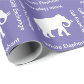 Weißer Elefant-Geschenk-Austausch-Party Geschenkpapier (Rolleneckpunkt)