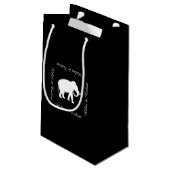 Weißer Elefant-Geschenk-Austausch-Party Kleine Geschenktüte (Rückseite Schrägansicht)