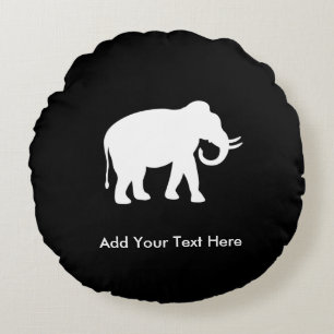 Weißer Elefant-Geschenk-Austausch-Party Rundes Kissen