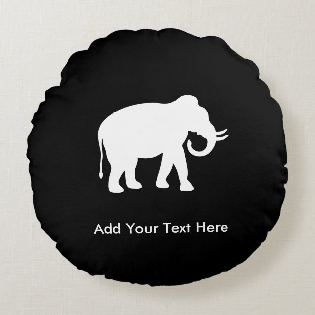 Weißer Elefant-Geschenk-Austausch-Party Rundes Kissen (Vorderseite)