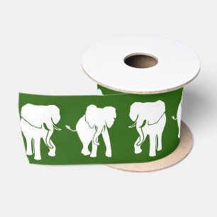 Weißer Elefant-Geschenk-Austausch-Weihnachten Satinband