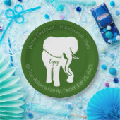 Weißer Elefant-Geschenk-Austausch-WeihnachtsParty Pappteller (Party)