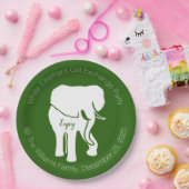 Weißer Elefant-Geschenk-Austausch-WeihnachtsParty Pappteller (Party)