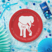 Weißer Elefant-Geschenk-Austausch-WeihnachtsParty Pappteller (Party)