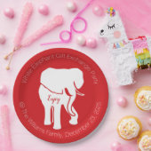 Weißer Elefant-Geschenk-Austausch-WeihnachtsParty Pappteller (Party)