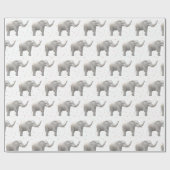 Weißer Elefant Geschenkpapier (Flach)