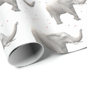 Weißer Elefant Geschenkpapier (Rolleneckpunkt)