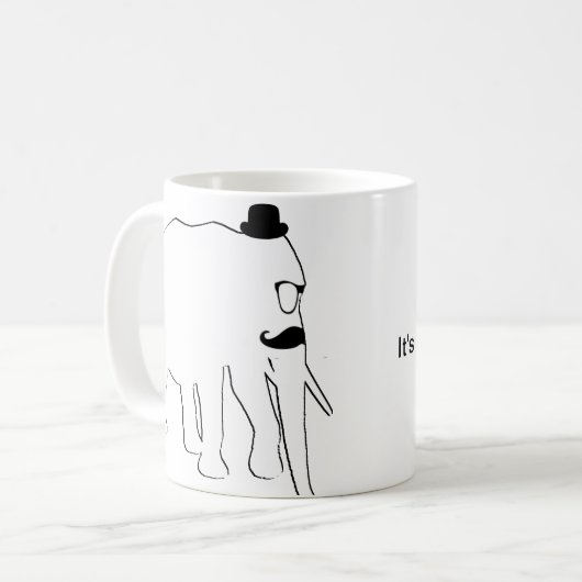Weißer Elefant Kaffeetasse (Vorderseite Links)
