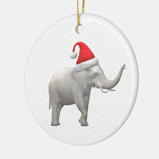 Weißer Elefant Keramik Ornament (Links)