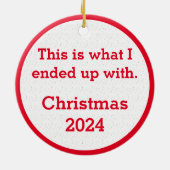 Weißer Elefant Keramik Ornament (Hinten)