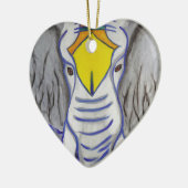 Weißer Elefant Keramik Ornament (Links)