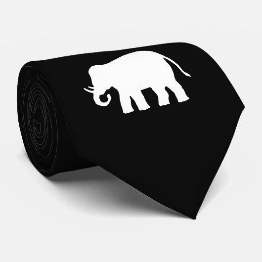 Weißer Elefant Krawatte (Gerollt)