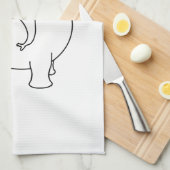 Weißer Elefant Küchentuch (Viertel Falte)