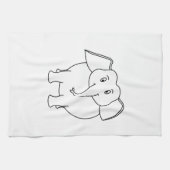 Weißer Elefant Küchentuch (Horizontal)