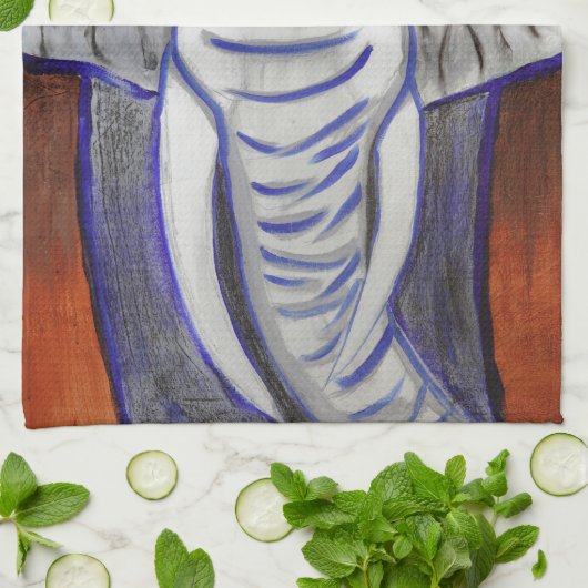 Weißer Elefant Küchentuch (Gefaltet)