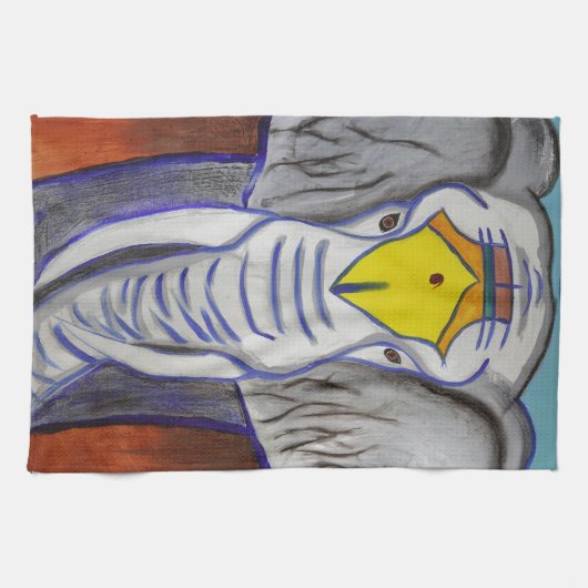 Weißer Elefant Küchentuch (Horizontal)