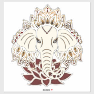 Weißer Elefant, kundenspezifisch geschnitten Vinyl Aufkleber