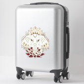 Weißer Elefant, kundenspezifisch geschnitten Vinyl Aufkleber (Koffer)